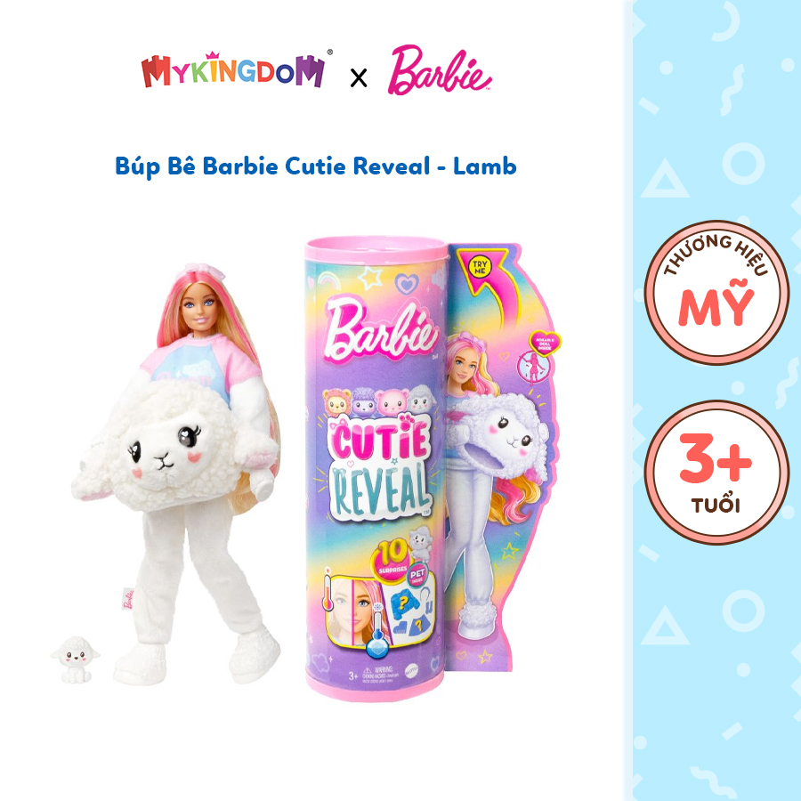 Đồ Chơi Búp Bê Barbie Cutie Reveal - Lamb BARBIE HKR03/HKR02