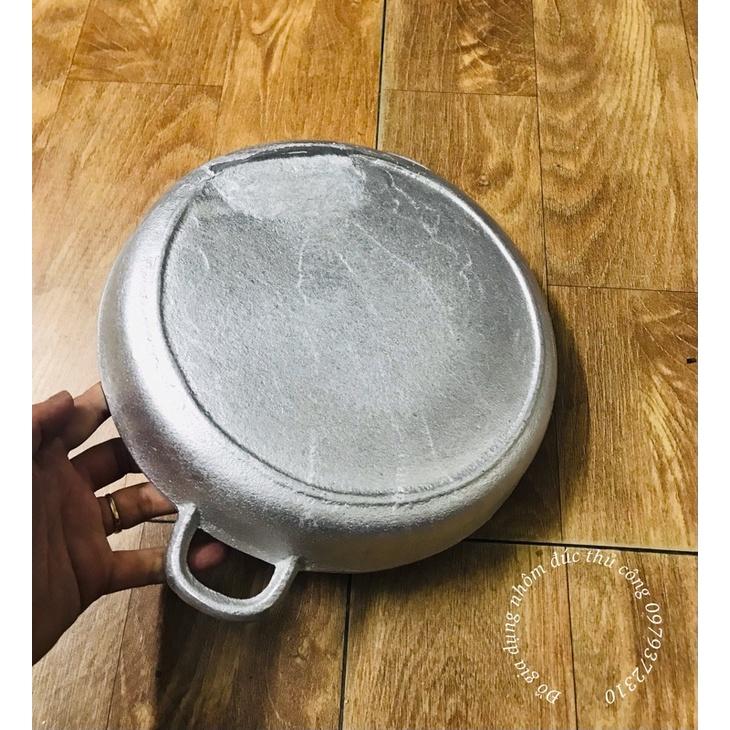 Chảo gang đúc 27cm đáy bằng