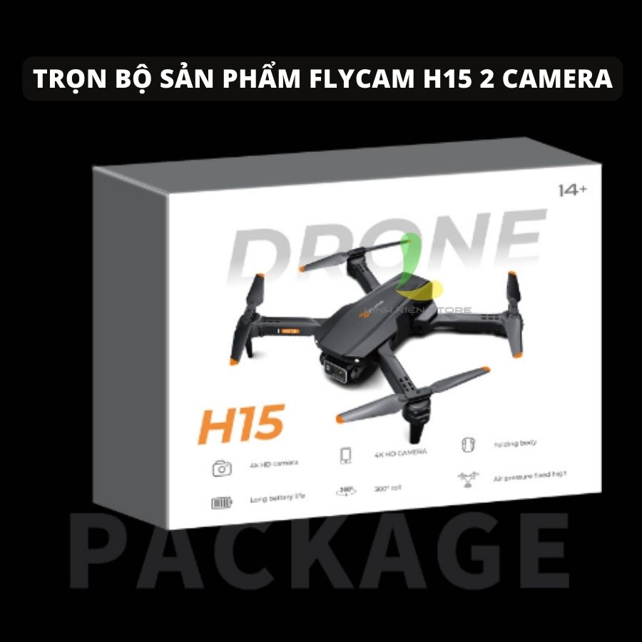 Flycam mini H15 - Thiết bị bay giá rẻ có camera kép HD, tích hợp nhiều tính năng thông minh và dung lượng pin khủng