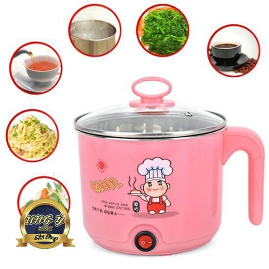 Nồi Lẩu/Ca Nấu Mì Mini Kèm Khay Hấp Trứng 18cm - Ngẫu Nhiên Màu