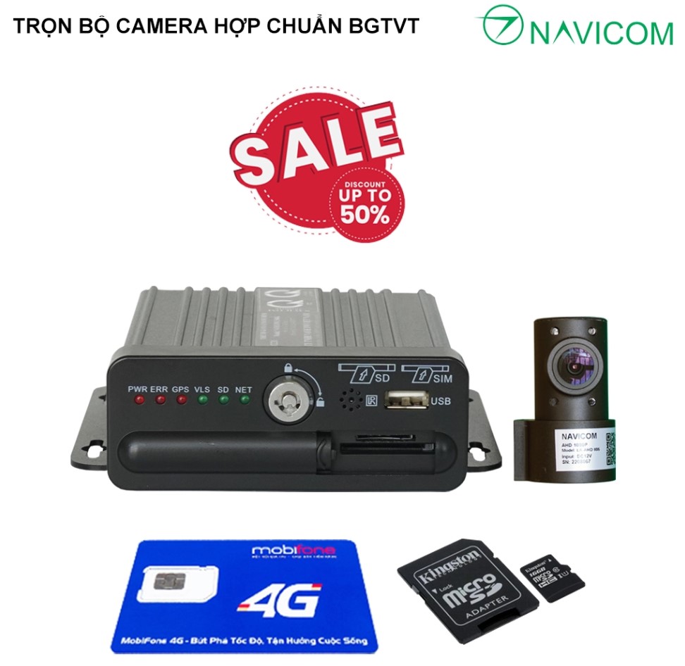 Camera nghị định 10 giá rẻ tích hợp định vị hợp chuẩn QC31:2014/BGTVT ND10-01 Navicom ND10-01 - Hàng chính hãng