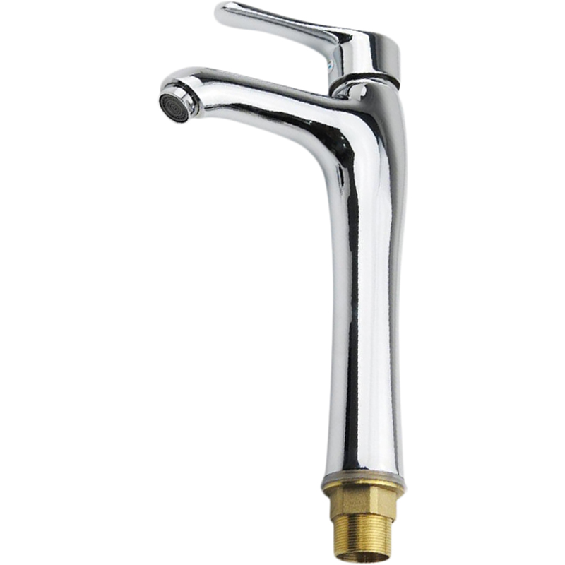 Vòi Lavabo Nóng Lạnh Điếu Cao 30cm Đồng Mạ Chrome Eurolife EL-D19 (Trắng Bạc)