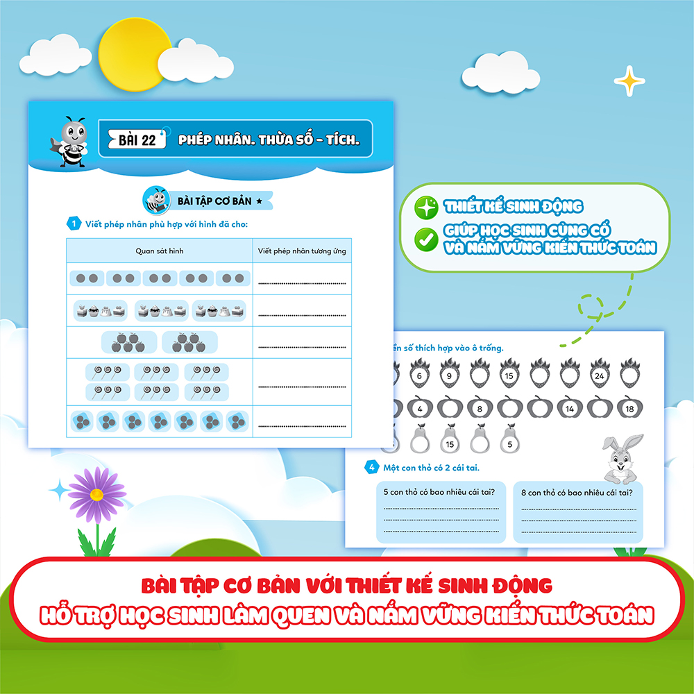 Combo Bài tập bổ trợ Toán – lớp 2 (cơ bản và nâng cao) (2 Tập)