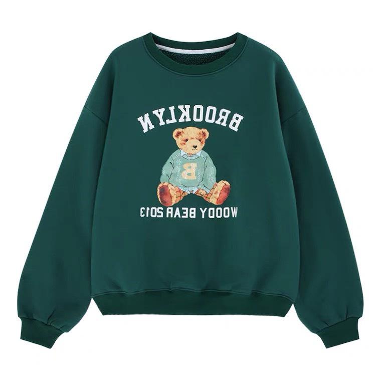 Áo Sweater Nỉ Nam Nữ Unisex In Hình Gấu BROOKLYN