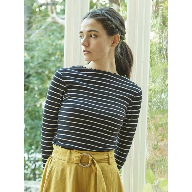 Áo thun gân cuốn bèo chất vải mát