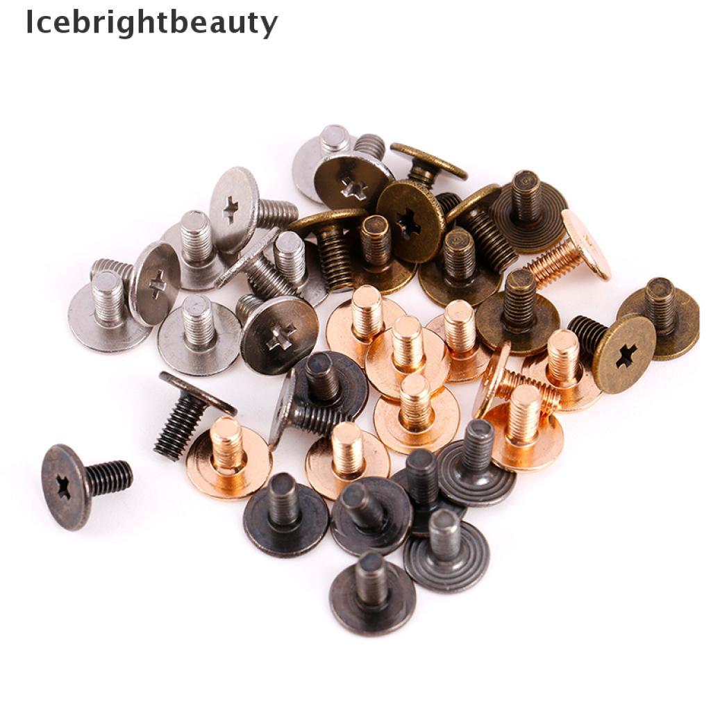 Icebrightbeauty 10 Sets Bag Bottom Studs Rivets Buttons Screw For Bags Hardware Bag Accessories VN