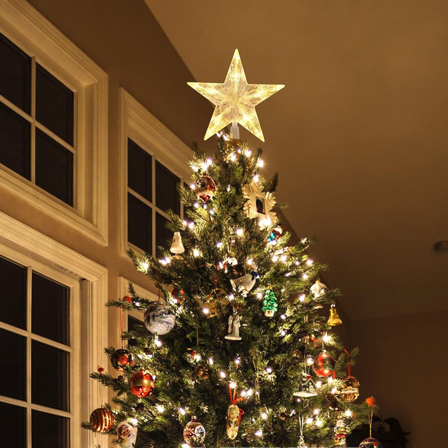 Cây Giáng Sinh Ngôi Sao, Cây Trang Trí Cây Thông Giáng Sinh, Đèn Trang Trí Cây Thông Giáng Sinh Ngôi Sao, Cây Trang Trí Ngôi Sao Giáng Sinh, Trang Trí Cây Thông Giáng Sinh, để Trang Trí Cây Thông Noel (Trắng Ấm