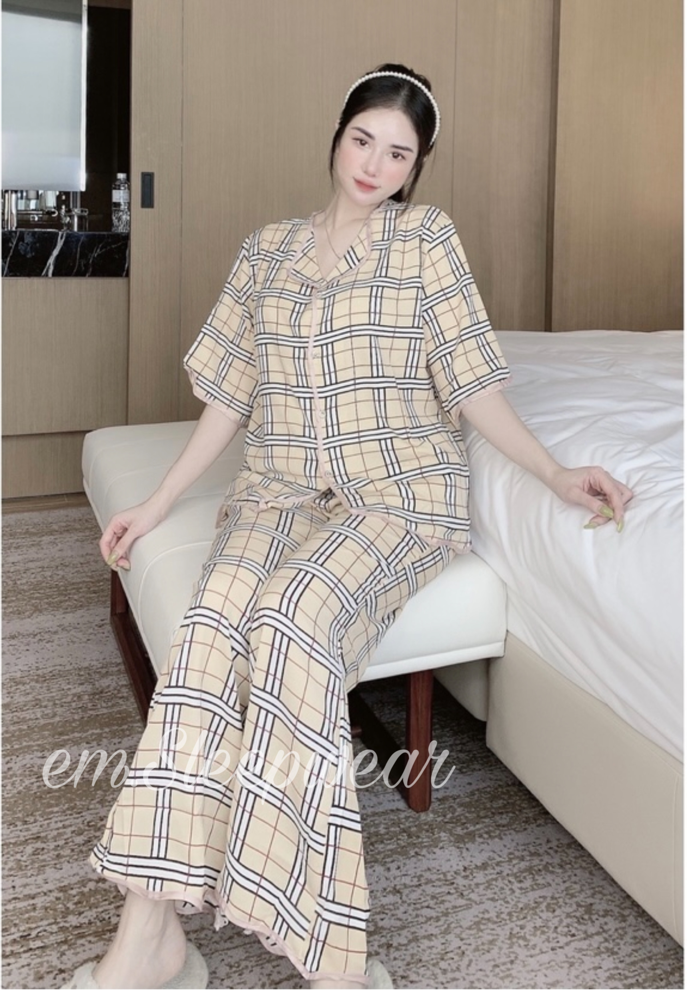 Đồ bộ Pijama nữ lụa mặc nhà cánh dơi mango cao cấp