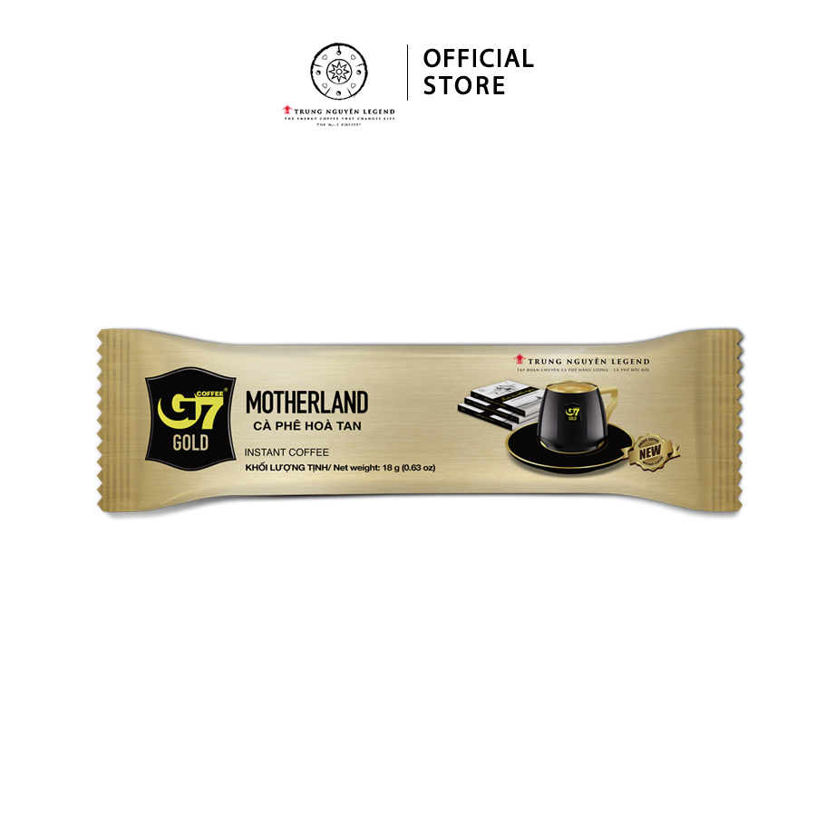 Trung Nguyên Legend - Cà phê sữa hòa tan G7 Gold Motherland - Hộp 14 gói x 18gr