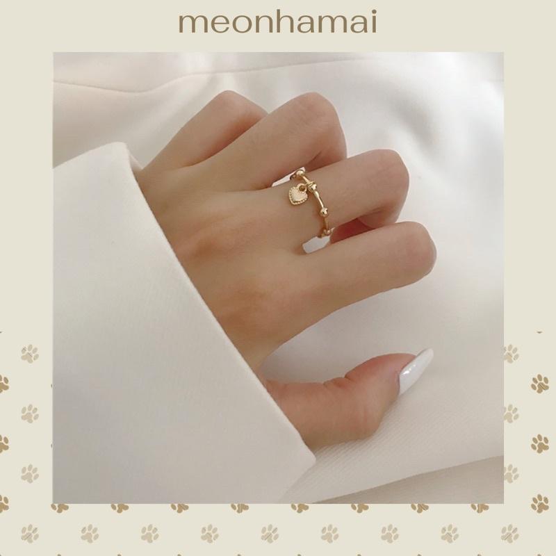 Nhẫn kiểu tim rơi MEONHAMAI