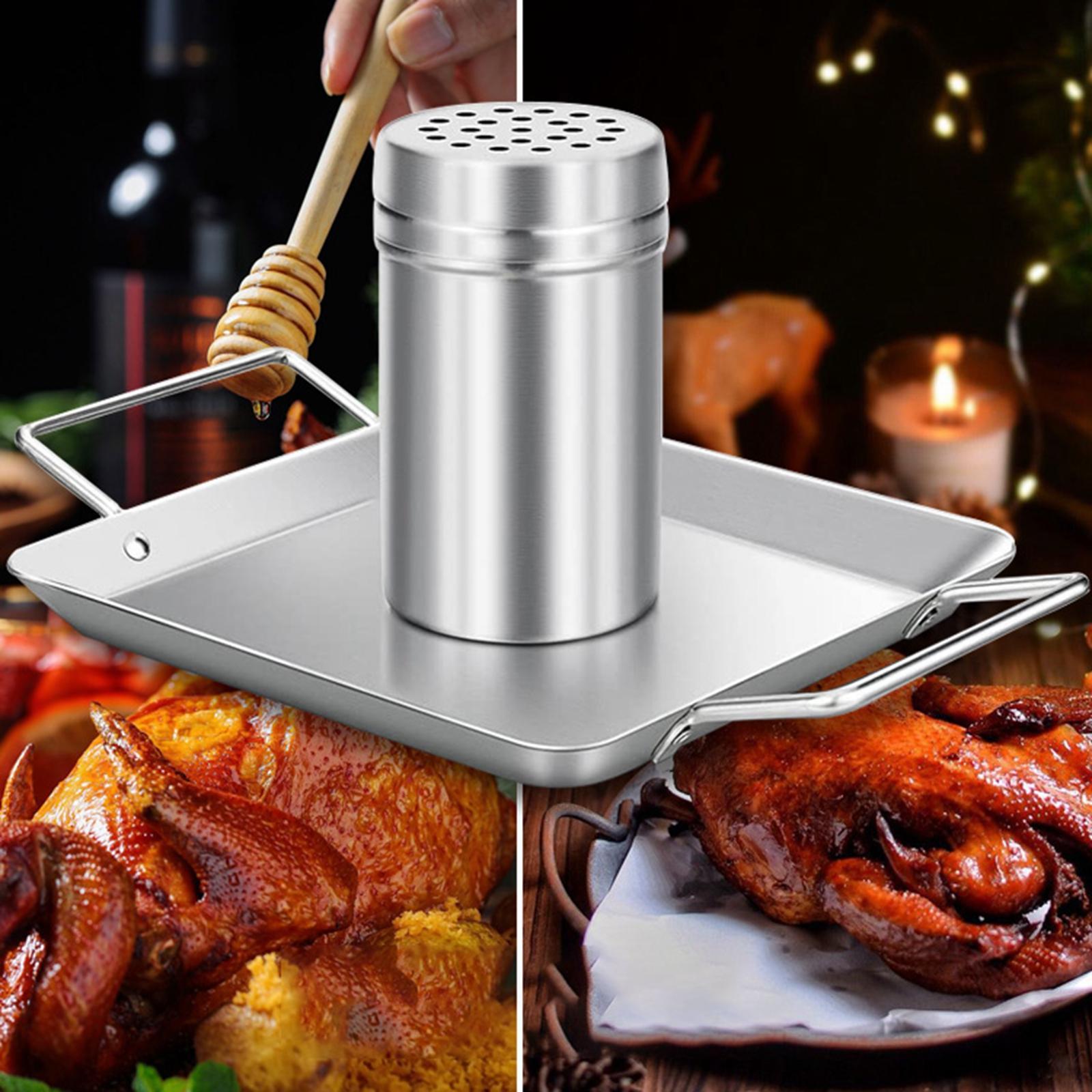 Durable Chicken Roaster Rack Holder BBQ Stand for Indoor Outdoor Smoker