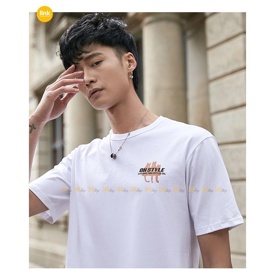 Áo nam mèo siêu chất CAT AND FISH ngắn tay hot trend 2020