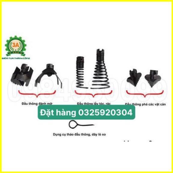 Dây thông tắc cống dùng tay quay