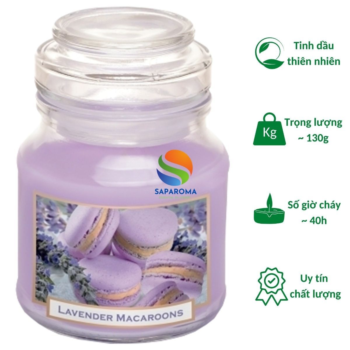 Hũ nến thơm tinh dầu Bartek Lavender Cake 130g QT0448 - hoa oải hương khô, nến thơm Hỗ trợ khử mùi, nến trang trí, thơm phòng, thư giãn (giao mẫu ngẫu nhiên)