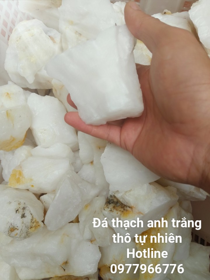 Đá Thạch Anh Trắng Thô Tự Nhiên Loại Đẹp (1 kg)