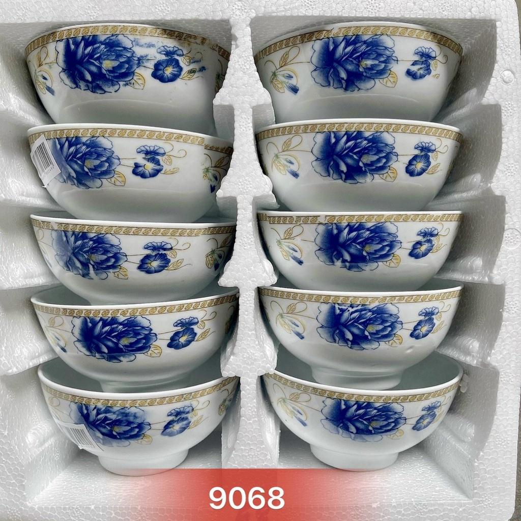 Bộ 10 Chén Sứ Hoa Văn Ngẫu Nhiên Siêu Đẹp Cho Gia Đình