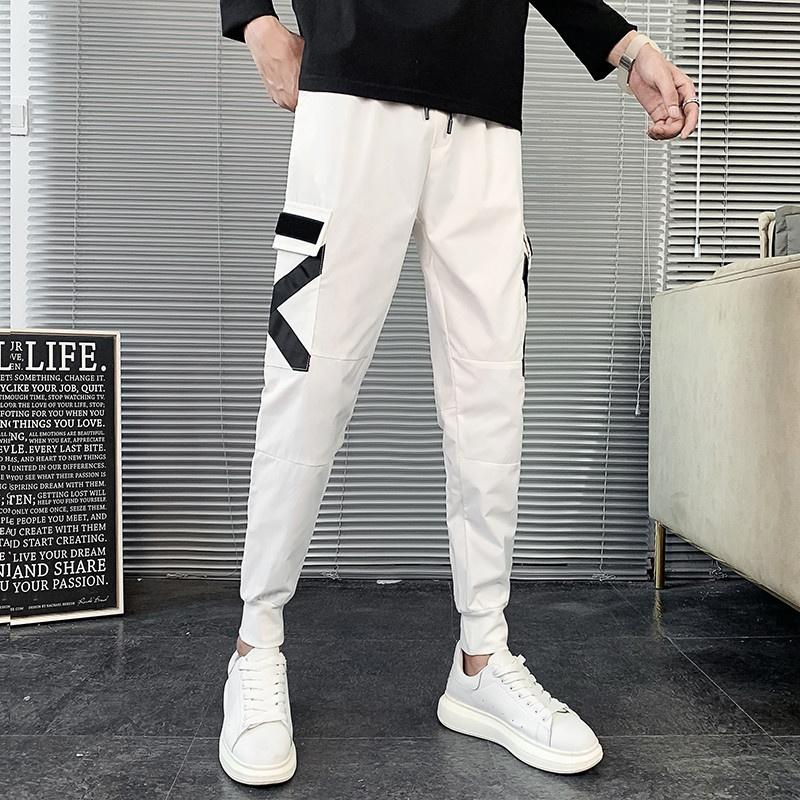 Quần Jogger Túi Hộp Trắng Thể Thao Unisex SIMPLE Vải Da Cá Dày Dặn Phong Cách Ulzzang CZ706