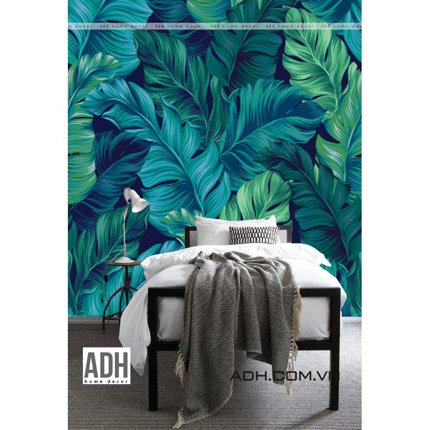 Decal dán tường lá chuối khổ 120x250cm