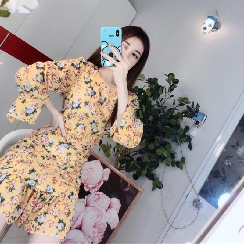 Đầm body voan hoa thanh lịch