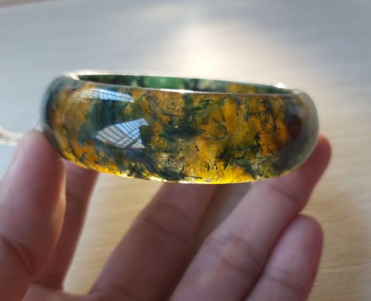 Vòng huyết ngọc thủy tảo, size 54mm