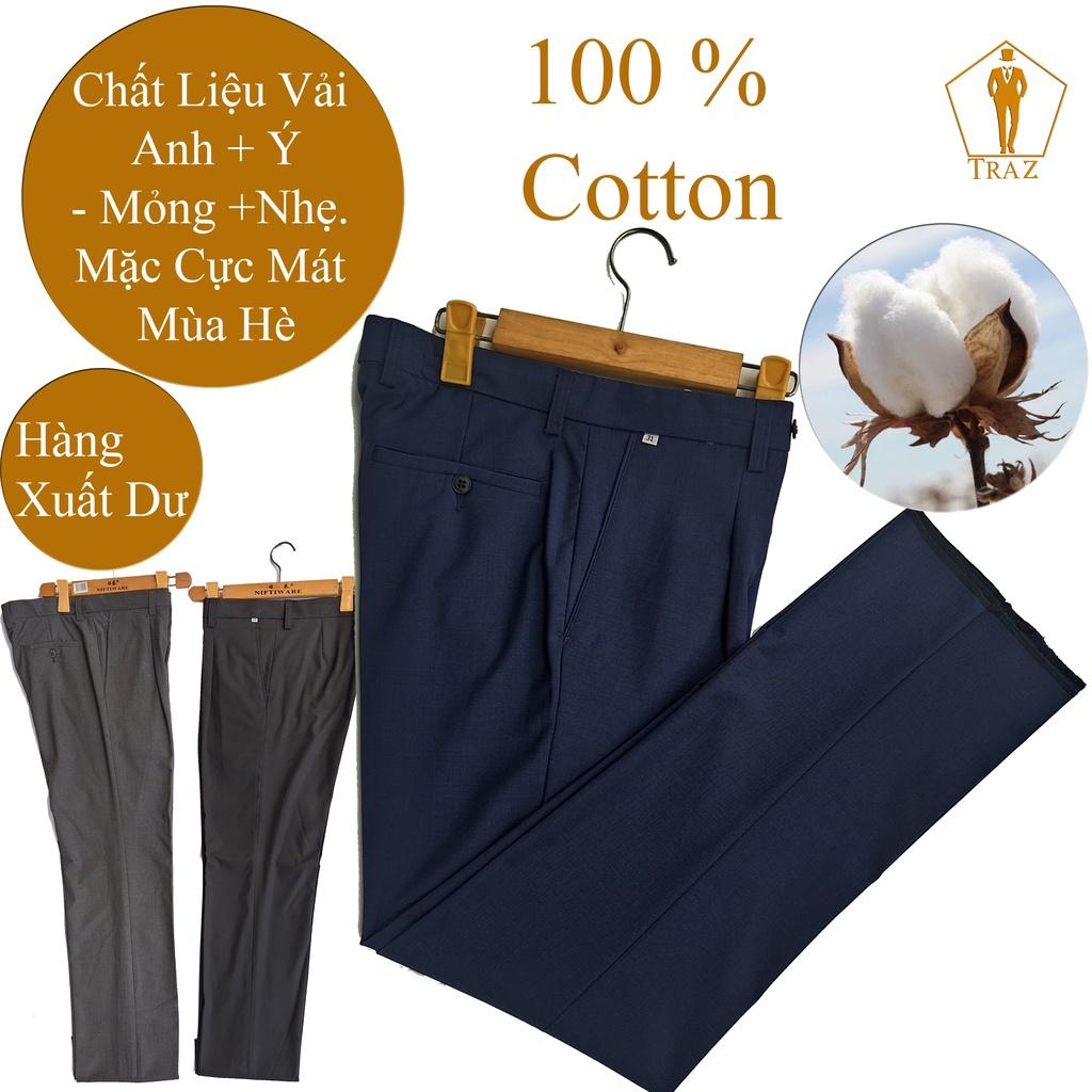 Quần Tây, Âu Baggy Nam Ông Xuông, Đứng Cao Cấp Chất Vải Anh, Ytali Xuất Châu Âu Dư