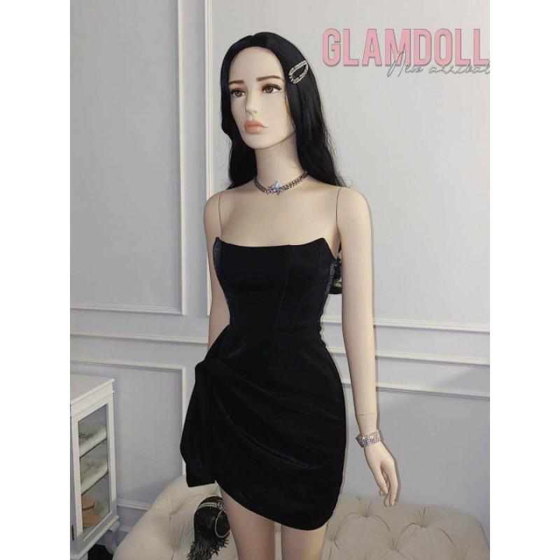 Đầm body cúp ngực nhún tà