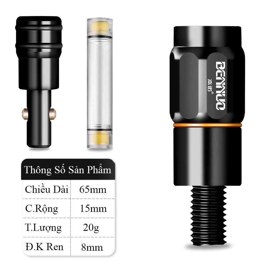 Đầu Nối Cán Vợt Tốc Độ Bennuo, Khớp Nối Vợt Cá Mở Rộng Gắn và Gỡ Mặt Vợt Nhanh Chóng DCC5