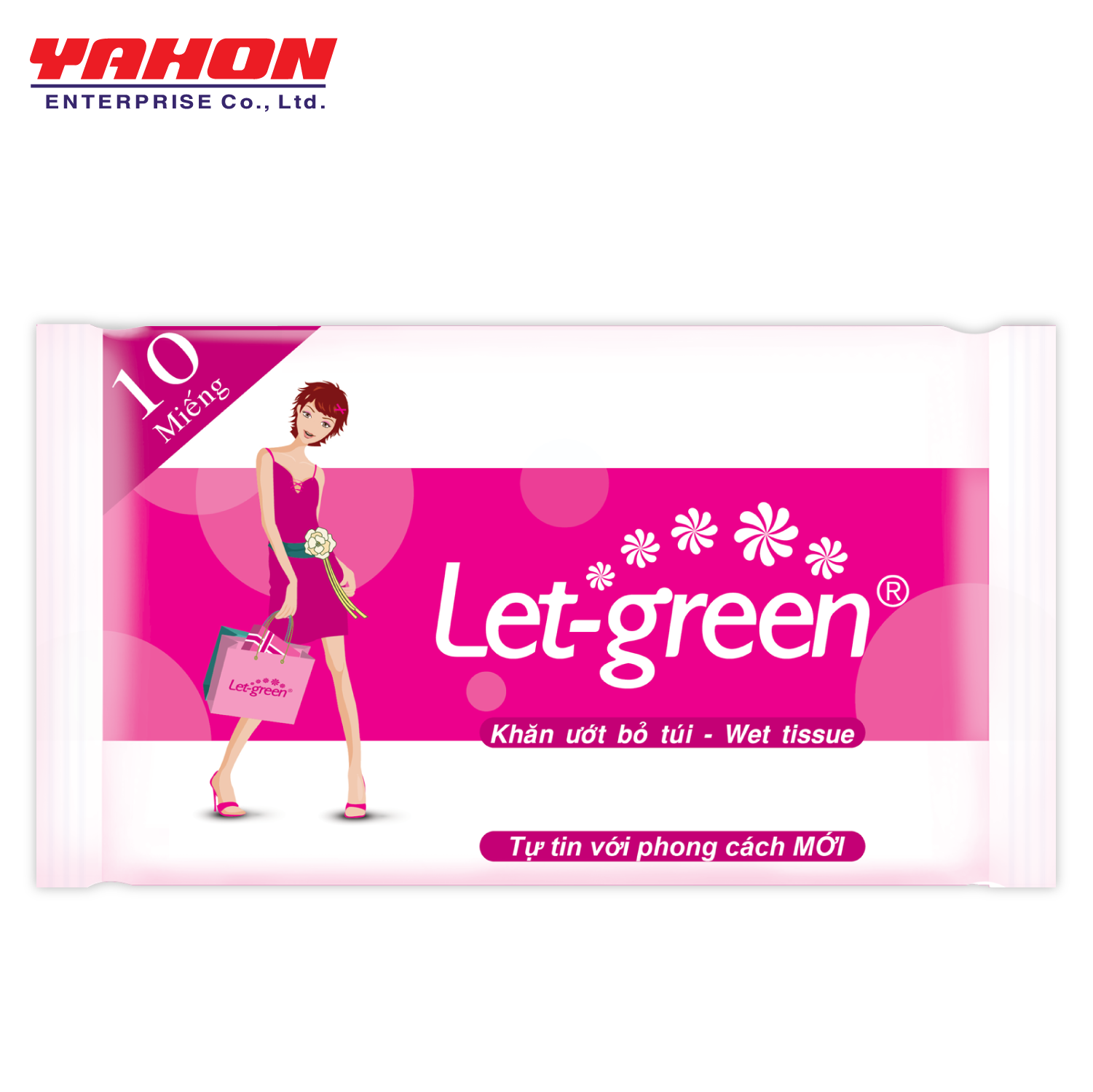 Combo 6 Gói Khăn Ướt Bỏ Túi LET-GREEN, 10 Miếng/Gói