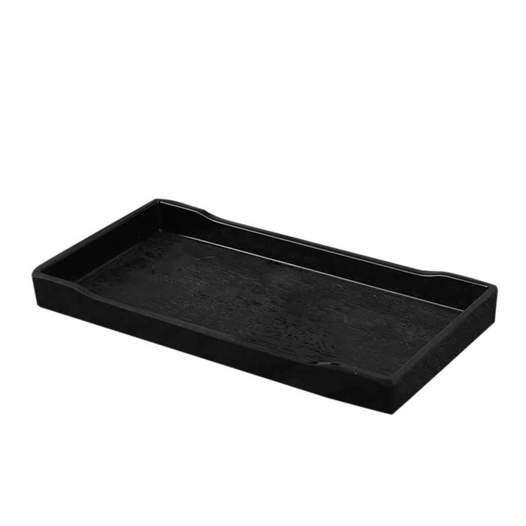 Melamine Hotel Serving Tray Dishes Cup Glass Cake Set Black