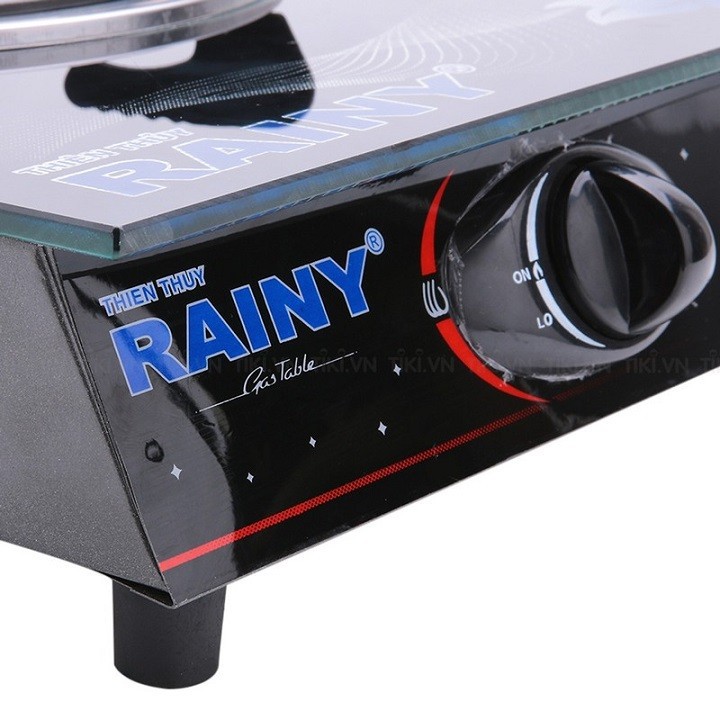 Bếp Gas Đơn mặt kính Chén Nhôm Rainy hoa văn và màu sắc ngẫu nhiên - Hàng Chính Hãng