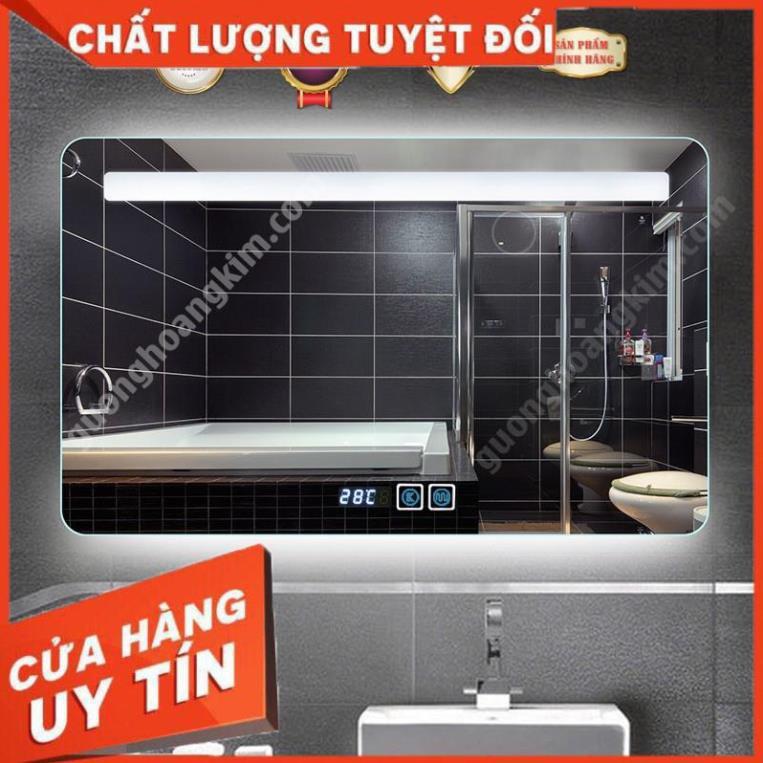 Gương led cảm ứng phòng tắm chữ nhật trang điểm treo tương không viền đèn led thông minh KT:50x70 cm - guong
