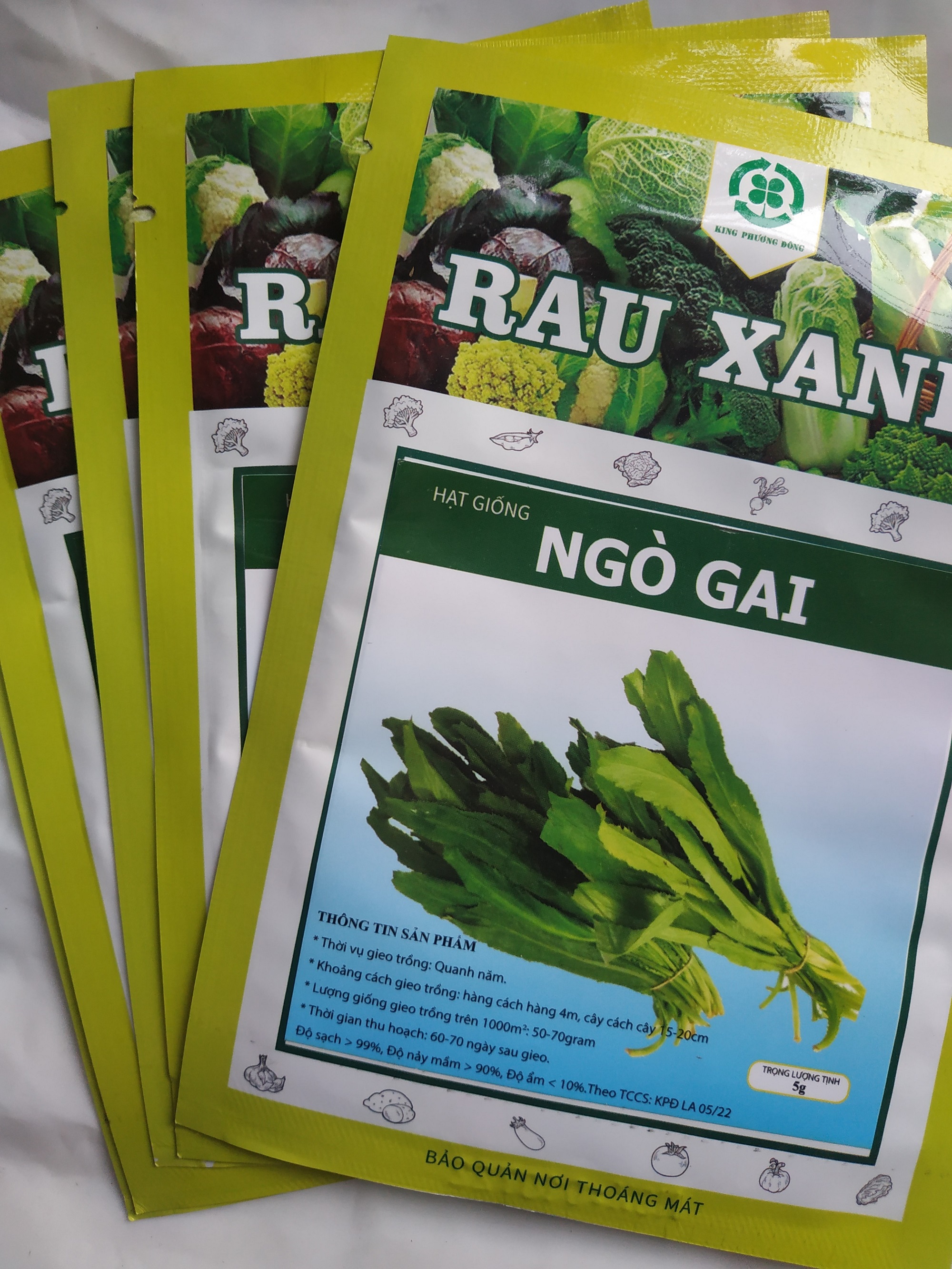 Combo 10 gói Hạt giống NGÒ GAI - gói 5 gram