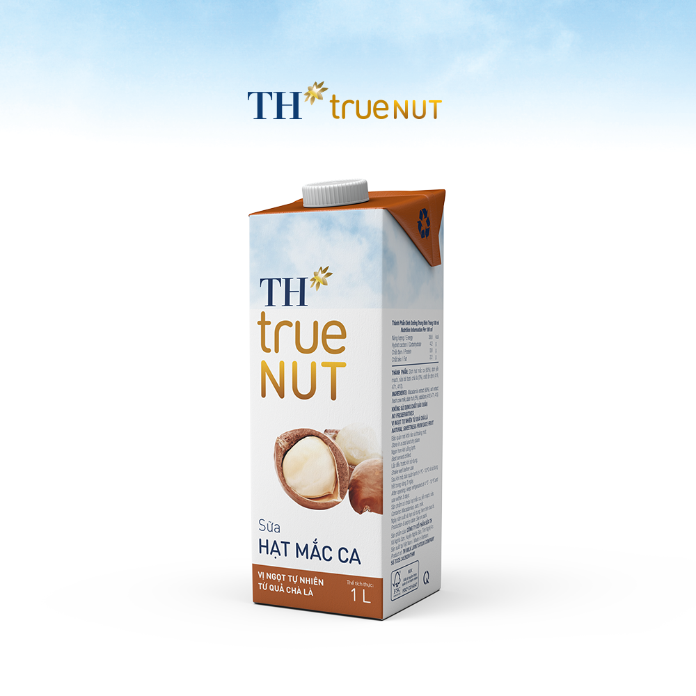 Combo 4 Hộp sữa hạt mắc ca TH True Nut 1L (1L x 4)