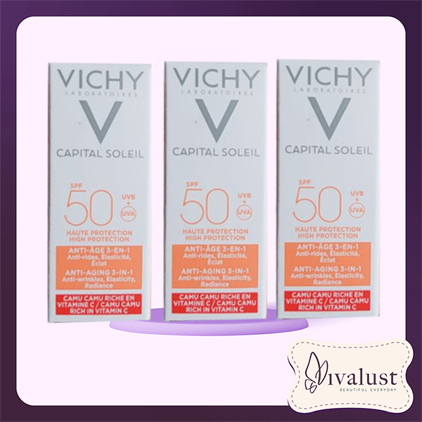 Combo 3 x Mini 3ml Kem Chống Nắng Bảo Vệ Và Giúp Giảm Các Dấu Hiệu lão hóa VICHY Ideal Soleil Anti-Age SPF50