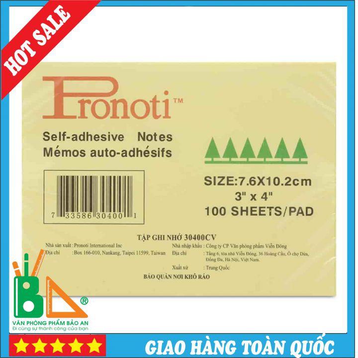 Giấy Nhắn 3x4 Pronoti Giấy Note Ghi Lời Nhắn 100Tờ/Tập