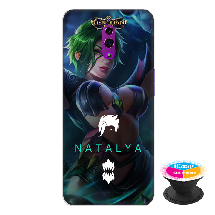 Ốp lưng điện thoại Oppo Reno hình NATALYA tặng kèm giá đỡ điện thoại iCase xinh xắn - Hàng chính hãng