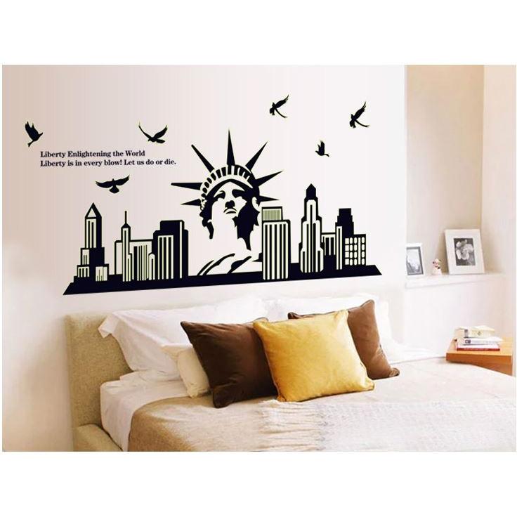 Decal dán tường phát sáng NewYork ABQ9622