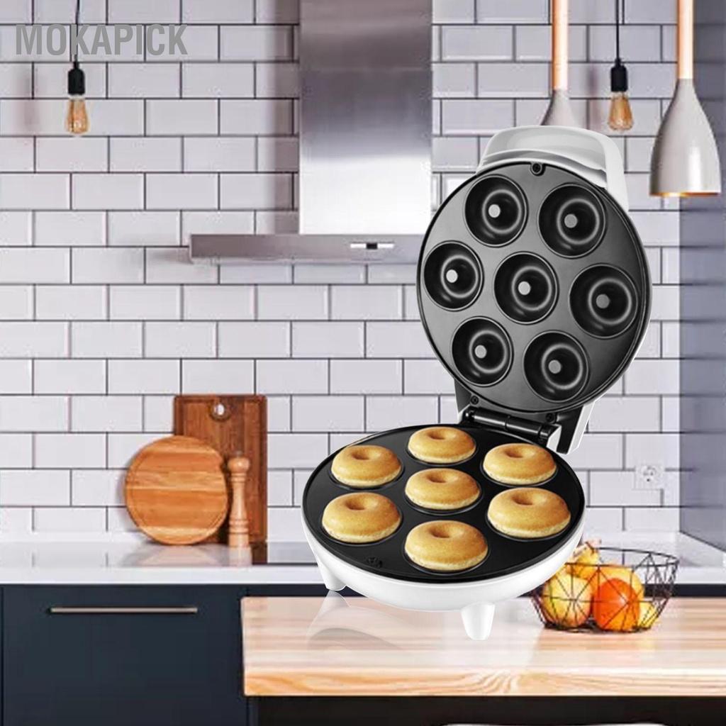 Máy Làm Bánh Rán Di Động 7 Lỗ Tản Nhiệt Chống Trơn Trượt Cho Hộ Gia Đình Phích Cắm US Màu Trắng 110‑240V