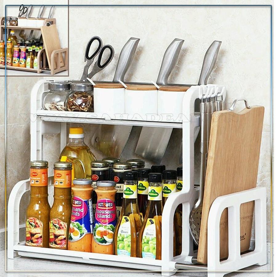 Kệ đựng gia vị chữ H 2 tầng
