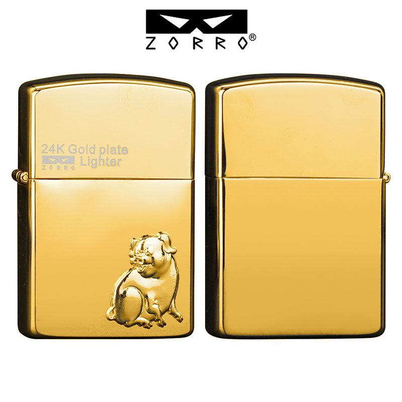 Vỏ Hột Quẹt Bật Lửa Xăng Đá Zorro Z24K Ôp Nổi Họa Tiết 12 Con Giáp Cực Đẹp - Nhiều Hình