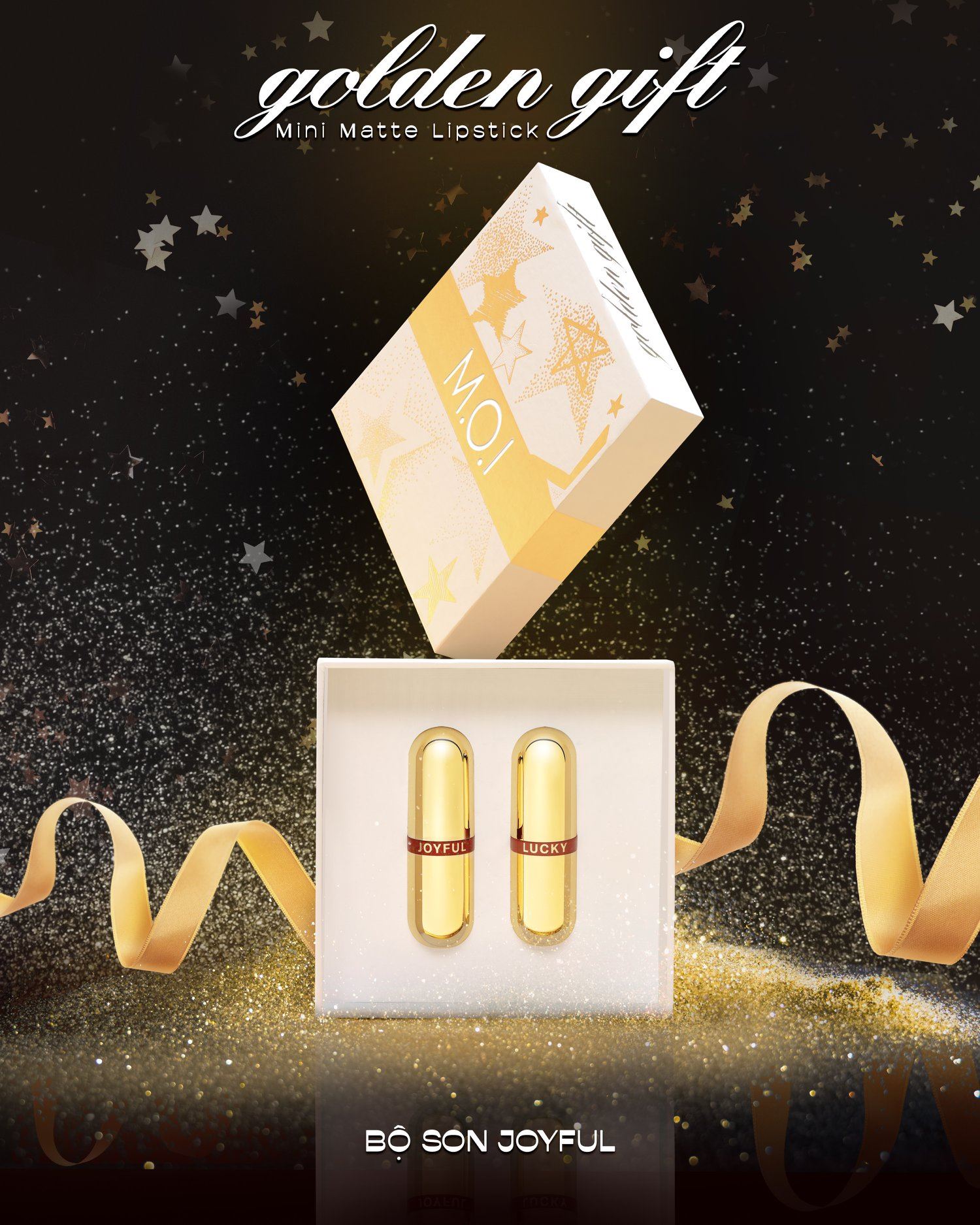 Son Môi M.O.I Hồ Ngọc Hà Son Thỏi MINI GOLDEN GIFT (Bản Giới Hạn)