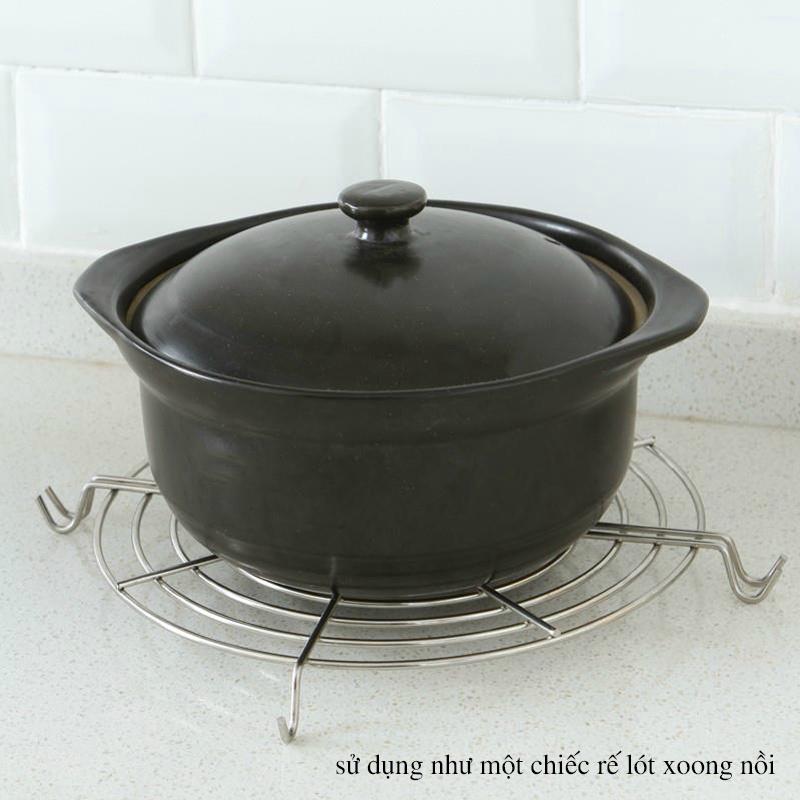 Vỉ gác chảo để đồ chiên rán bằng inox