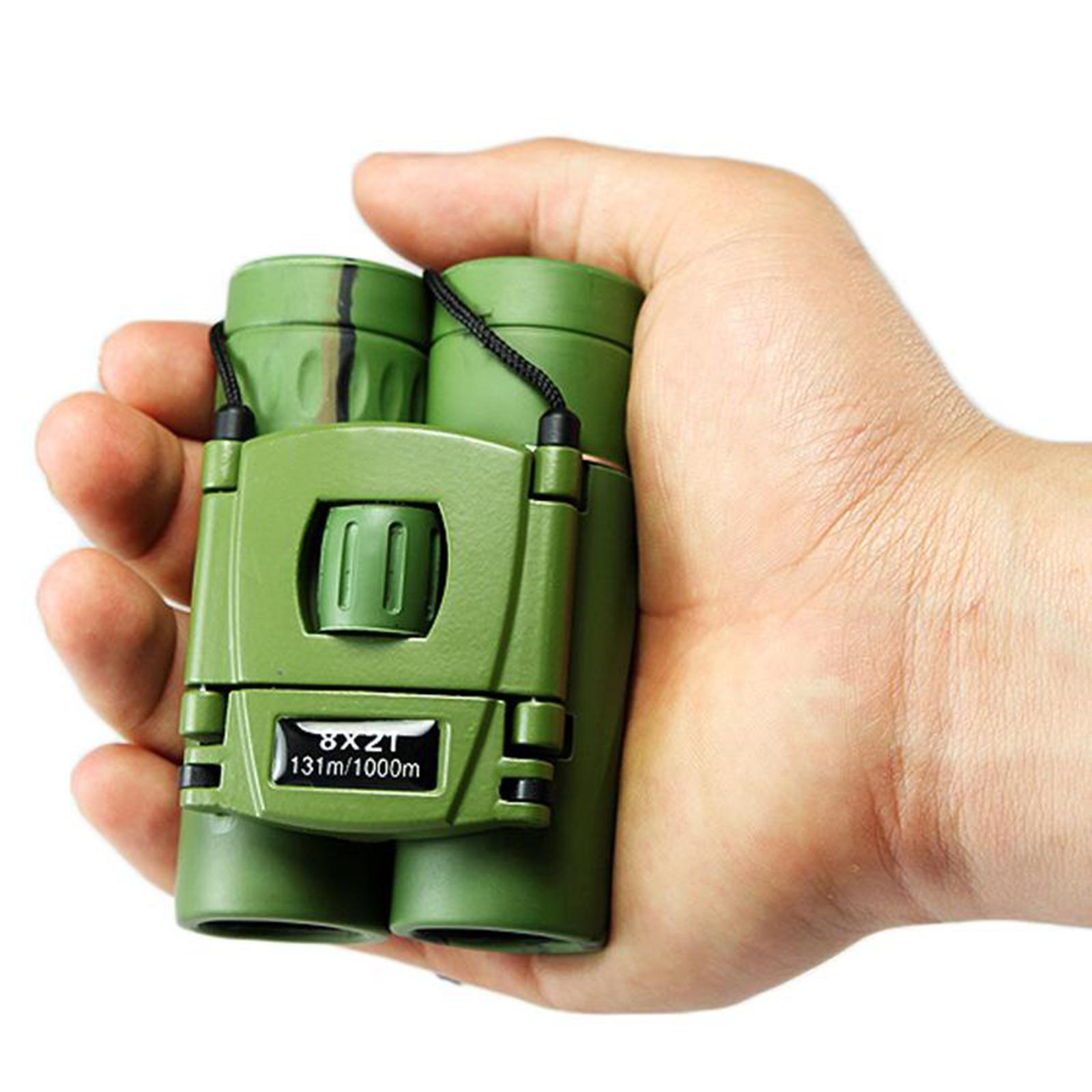 8x21 Pocket Binoculars Toys Long Range 1000m Foldable HD Powerful Telescope for Hunting Sports Hiking Bird Watching Theater