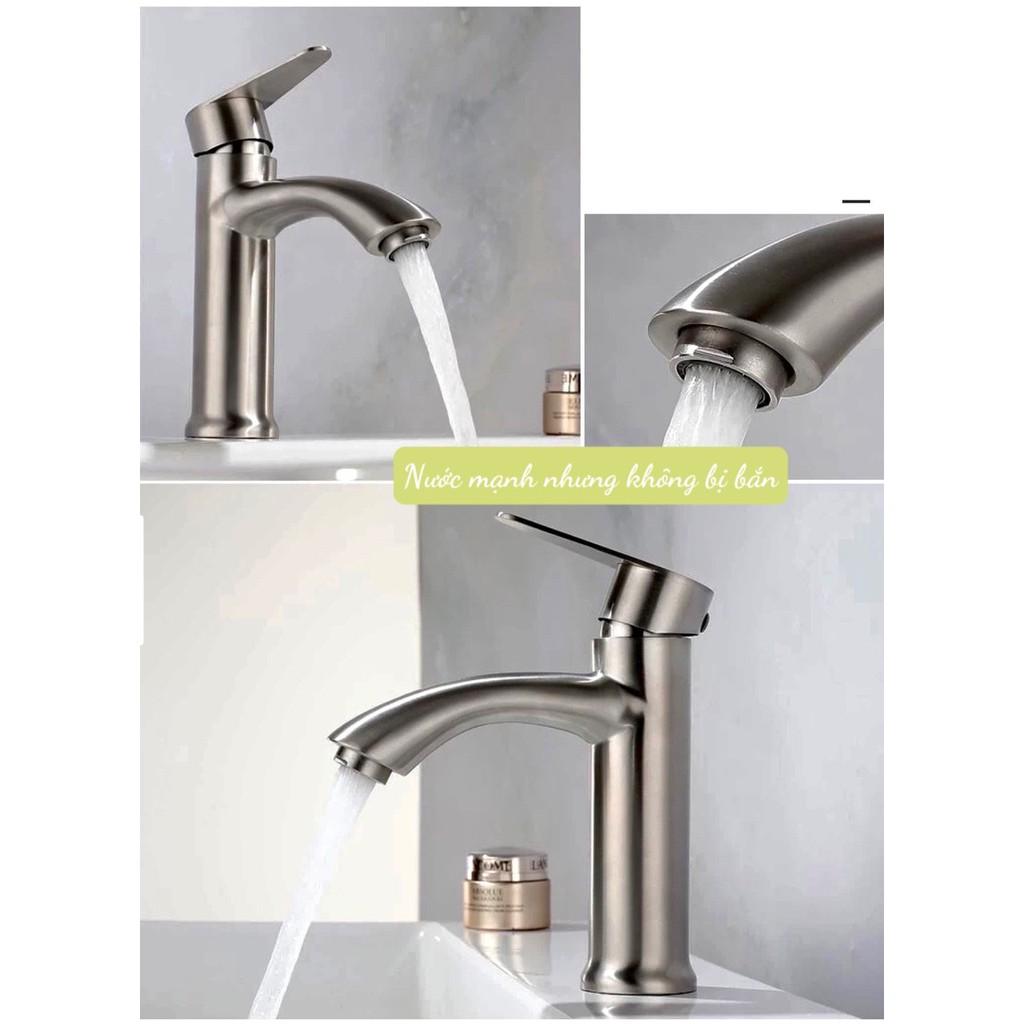Vòi Rửa Mặt Lavabo Lạnh INOX 304 vòi dài thiết kế tinh tế đẹp mắt