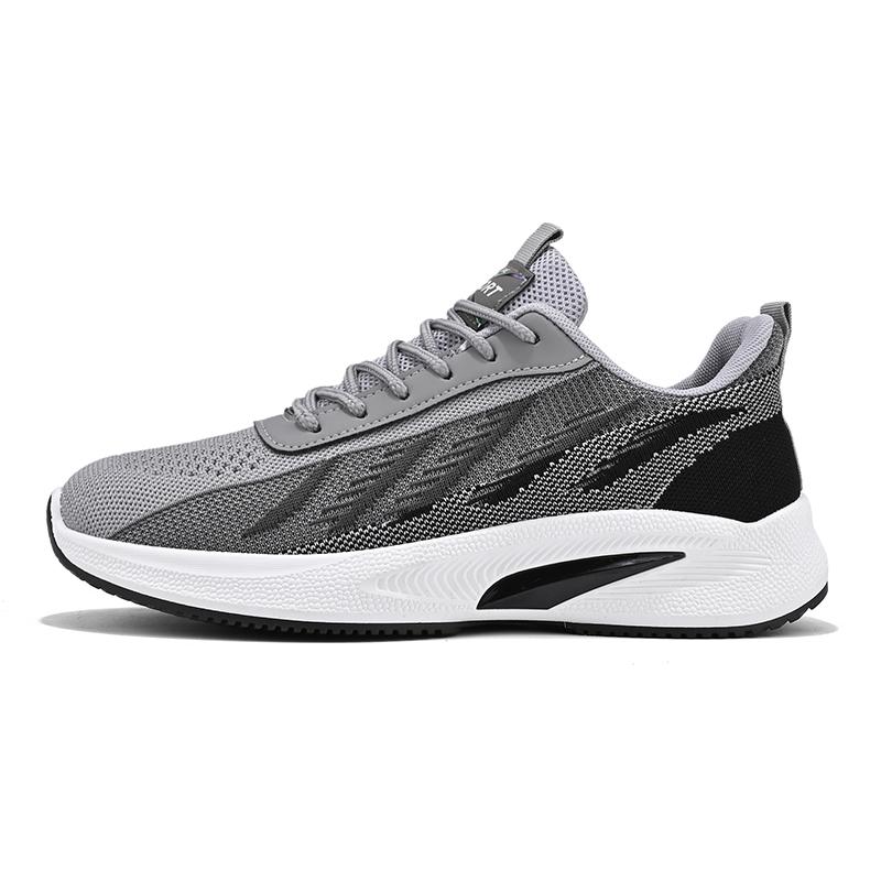 Năm 2023 Nam Mùa Hè Nhẹ Giày Sneaker Nam Thoáng Khí Nam Chạy Bộ Miễn Phí Vận Chuyển Tập Gym Giày Mới Color: Black Shoe Size: 10