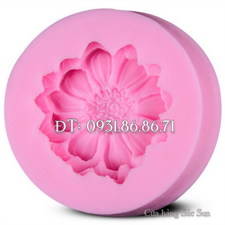 Khuôn silicon hoa cúc đơn 2 tầng - Mã số 1214