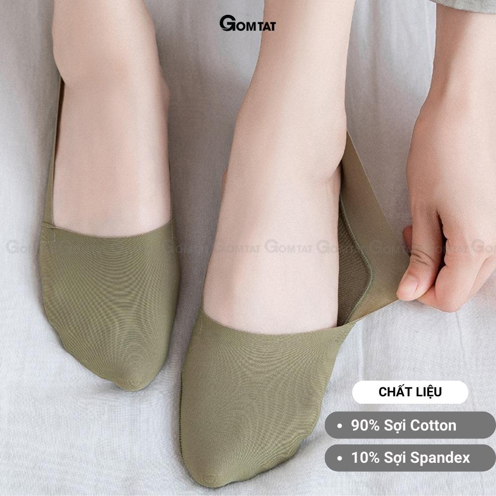 Tất vớ lười nữ GOMTAT có đệm cao su chống tuột gót, chất liệu sợi cotton cao cấp, mềm mịn - PO-LOSOCK-LUA-3015-1DOI