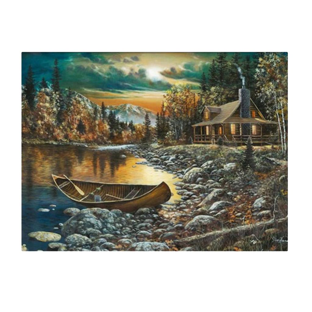 DIY 5D Diamond Painting Embroidery Cross Craft Stitch Home Decoration Arts Crafts, Lakeside 38x30cm