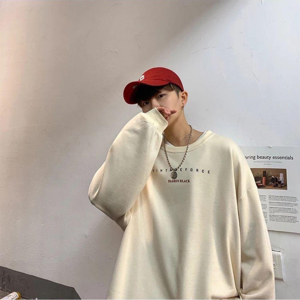 ÁO SWEATER NỈ UNISEX VITAGEFORCE ÁO NỈ KHÔNG NÓN FORM RỘNG NAM NỮ NHIỀU MÀU