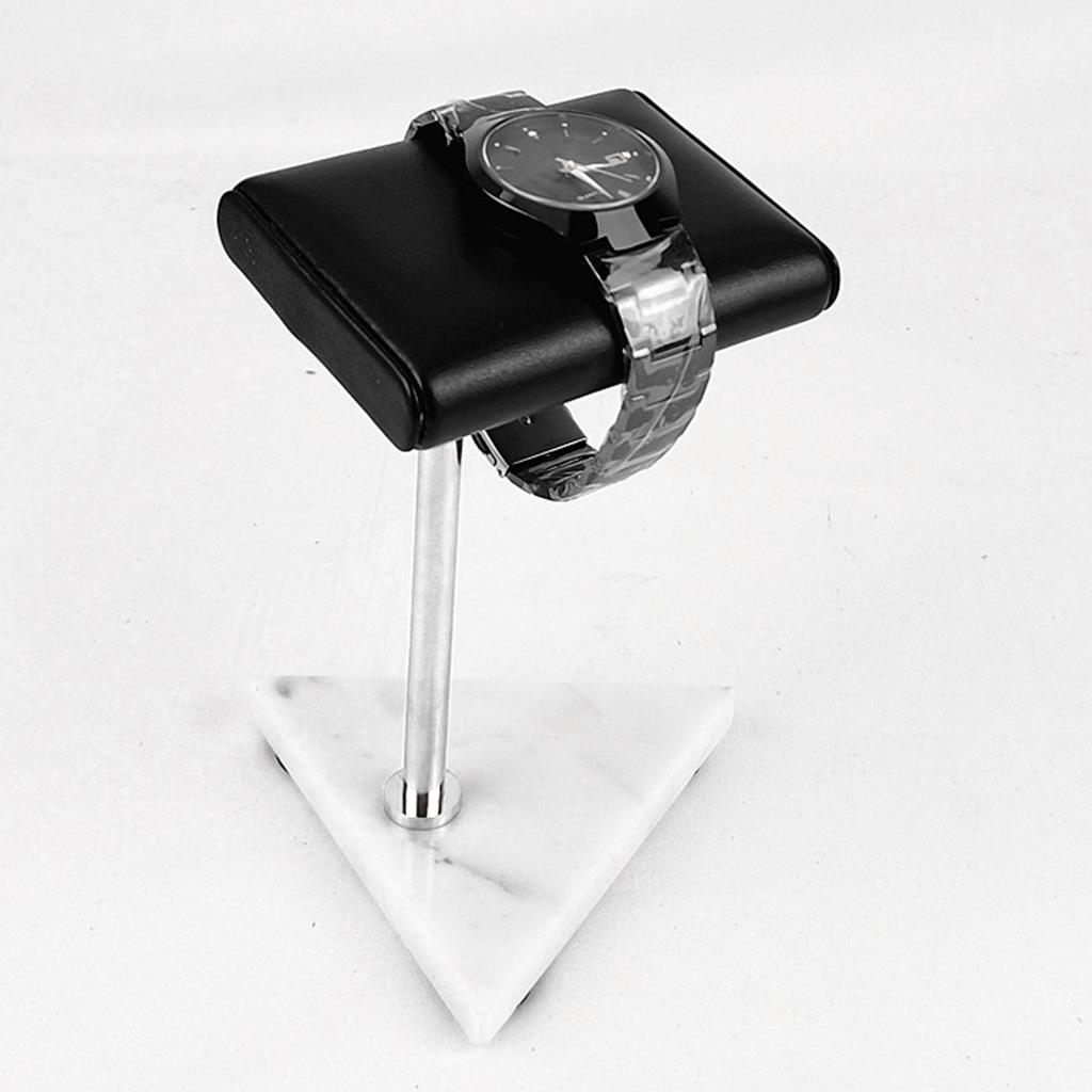 Stable Marble &amp; PU Leather Watch Holder Display Stand for Showcase